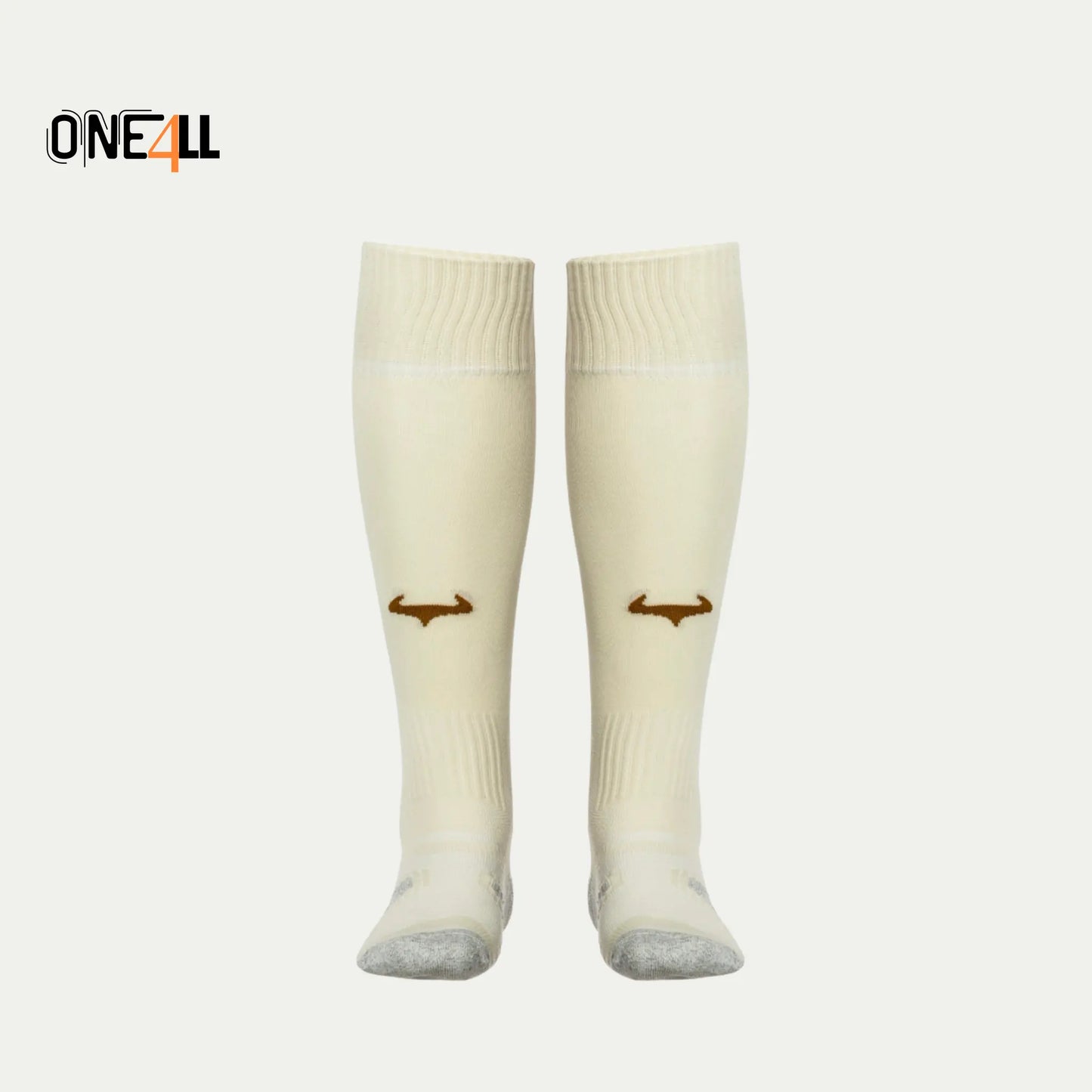 14ALLE - EINS FÜR ALLE - ONE4ALL Academy Fußballsocken in Khaki – ergonomische Passform, atmungsaktiv, Perfekt für Training und für den ganzen Tag