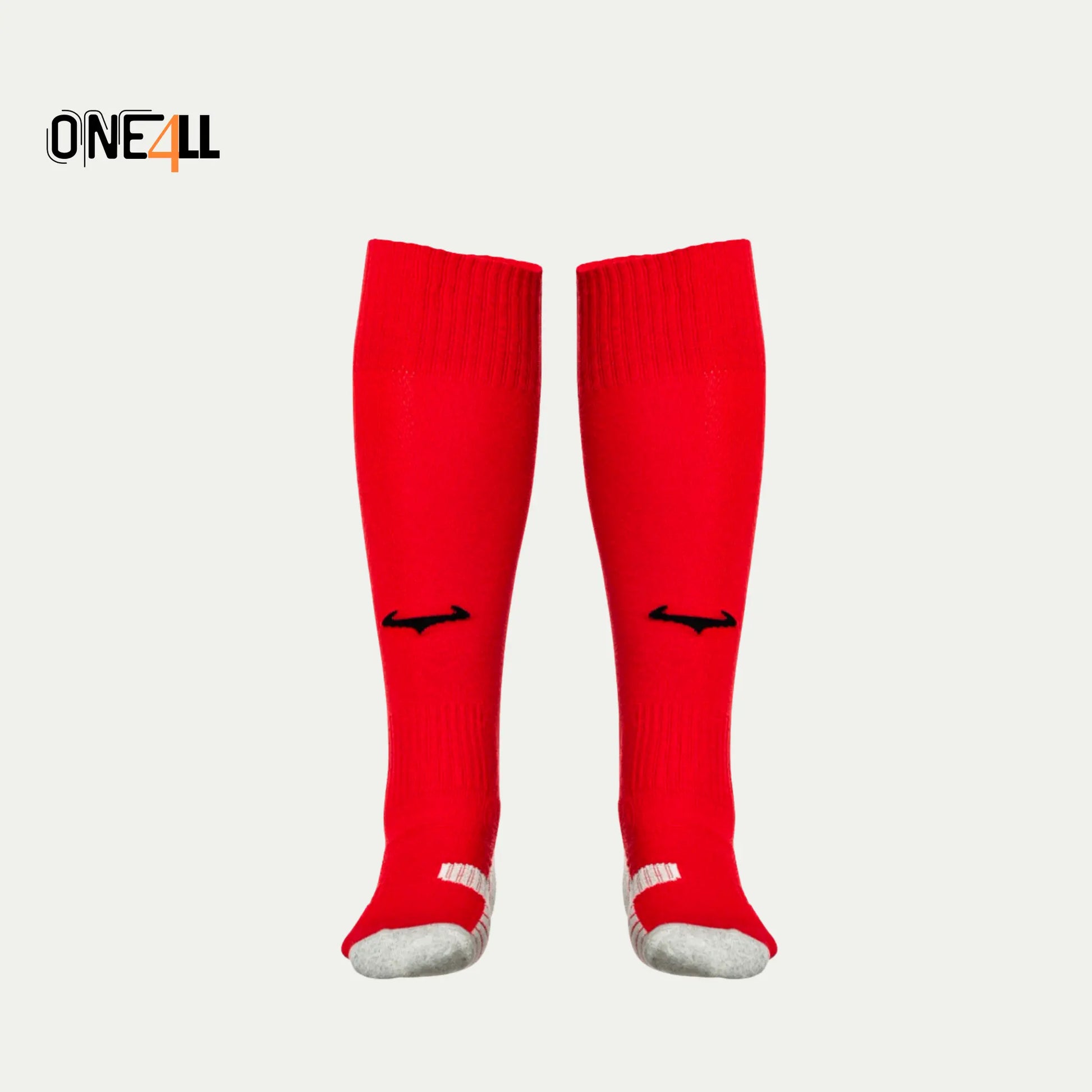 14ALLE - EINS FÜR ALLE - ONE4ALL Academy Fußballsocken in Rot – ergonomische Passform, atmungsaktiv, warm