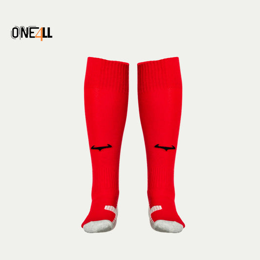 14ALLE - EINS FÜR ALLE - ONE4ALL Academy Fußballsocken in Rot – ergonomische Passform, atmungsaktiv, warm