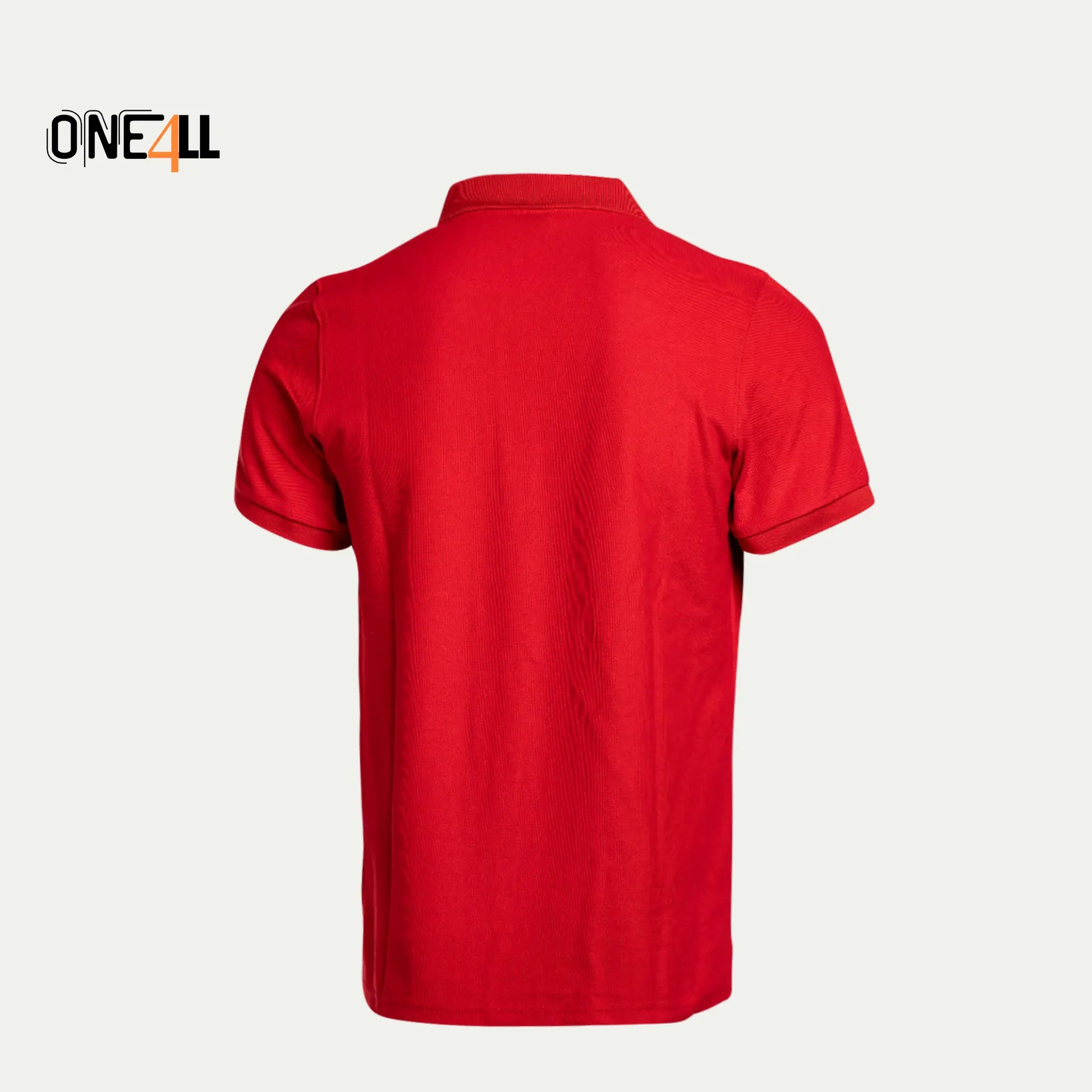 14ALLE - EINS FÜR ALLE - ONE4ALL 
Regular-Fit Poloshirt aus Piqué-Baumwolle Rot mit Knopfe