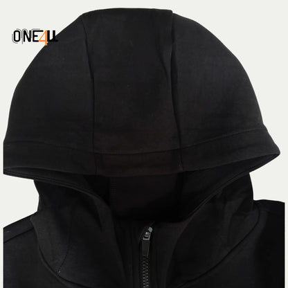 14ALLE - EINS FÜR ALLE - ONE4ALL
Tech Windrunner Jacke aus Fleece  in Schwarz mit Reißverschluss – perfekt für den kalte wetter